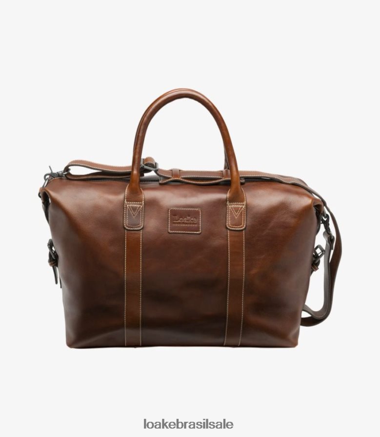 saco de fim de semana balmoralmarrom J8F66V221 Loake couro