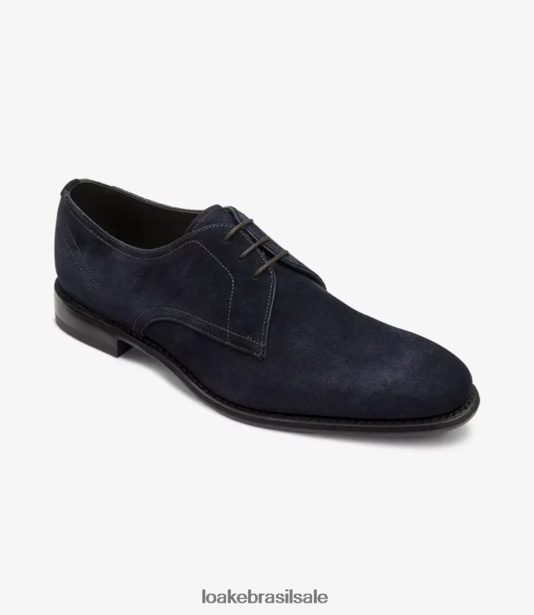 athertoncamurça azul marinho J8F66V160 Loake gravatas lisas