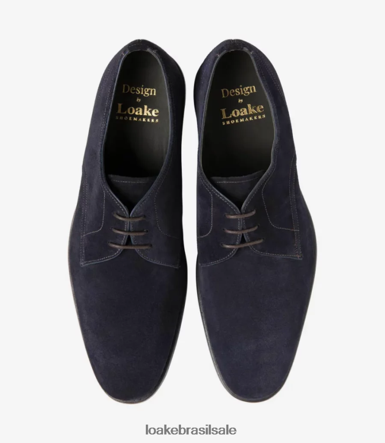 athertoncamurça azul marinho J8F66V160 Loake gravatas lisas