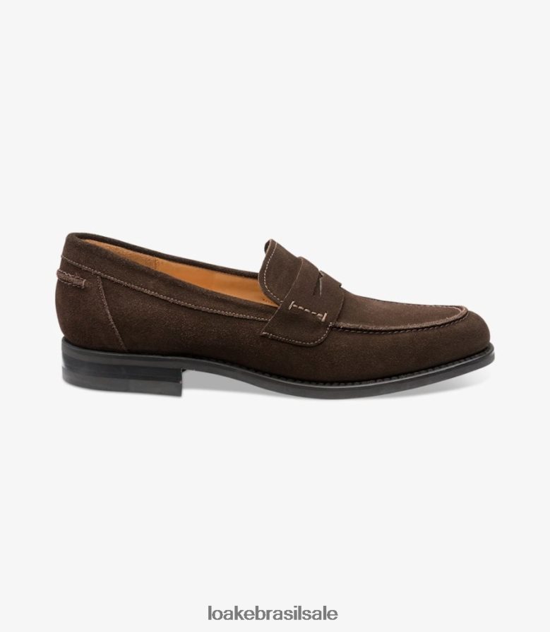 356camurça marrom escuro J8F66V59 Loake mocassins