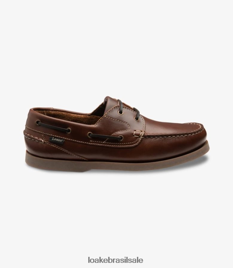 lymingtonmarrom escuro J8F66V77 Loake sapatos de barco
