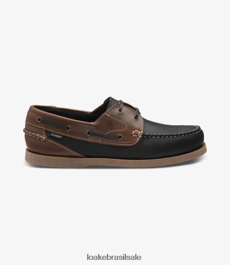 lymingtonnobuck marrom marinho J8F66V76 Loake sapatos de barco