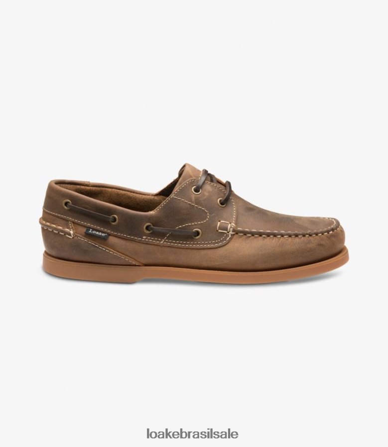 lymingtonnubuck oleado marrom J8F66V79 Loake sapatos de barco