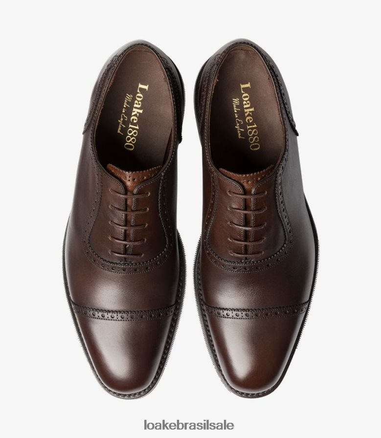 frotamarrom escuro J8F66V171 Loake semi brogues