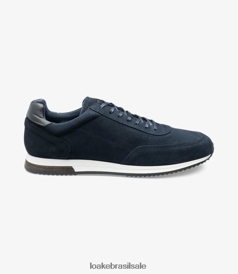 corrimãocamurça azul marinho J8F66V42 Loake tênis e tênis