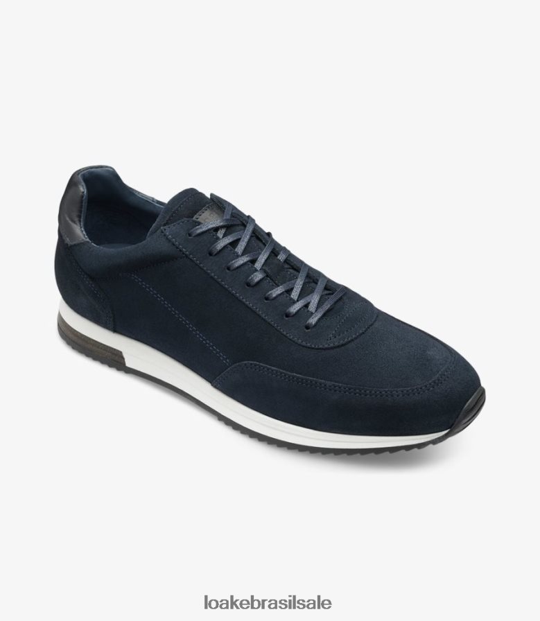 corrimãocamurça azul marinho J8F66V42 Loake tênis e tênis