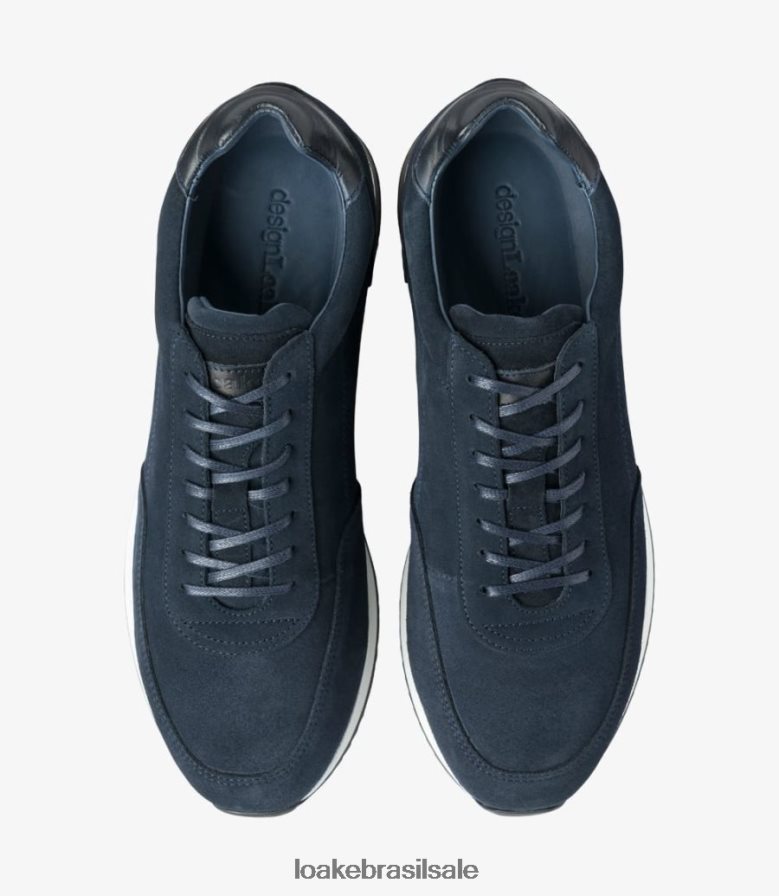 corrimãocamurça azul marinho J8F66V42 Loake tênis e tênis