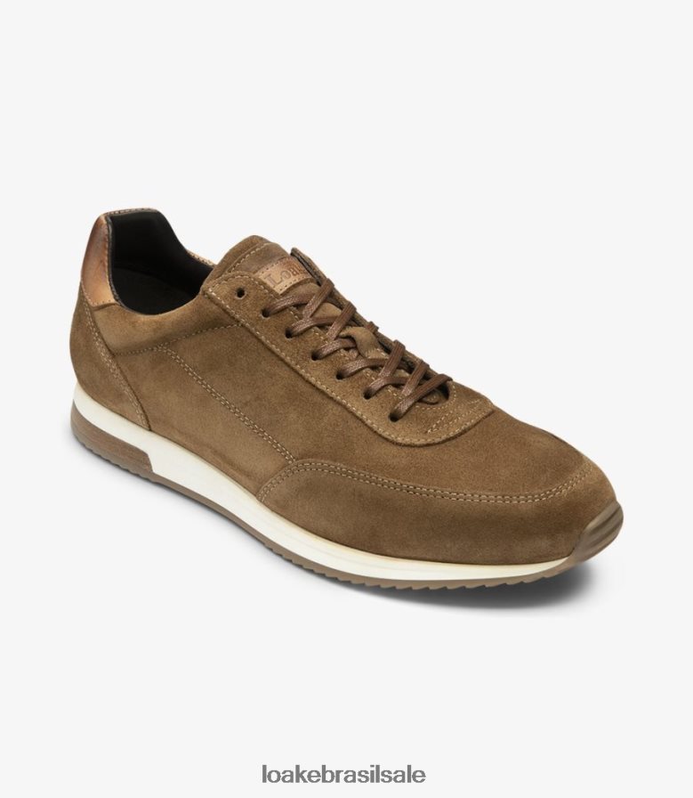 corrimãocamurça bege J8F66V40 Loake tênis e tênis