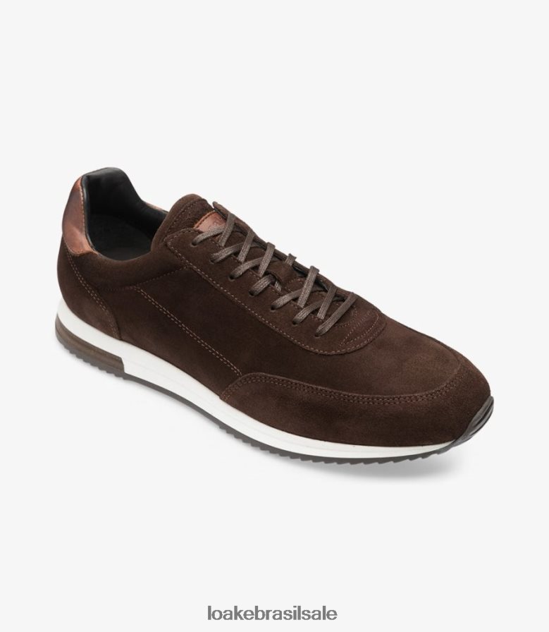 corrimãocamurça marrom escuro J8F66V43 Loake tênis e tênis