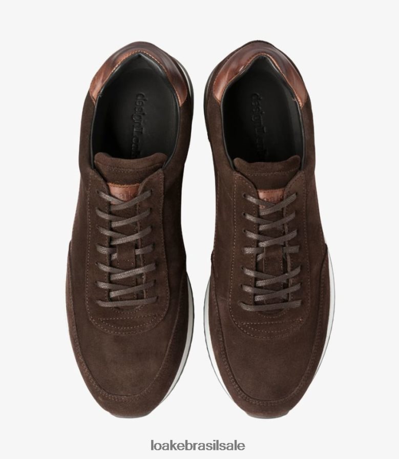 corrimãocamurça marrom escuro J8F66V43 Loake tênis e tênis