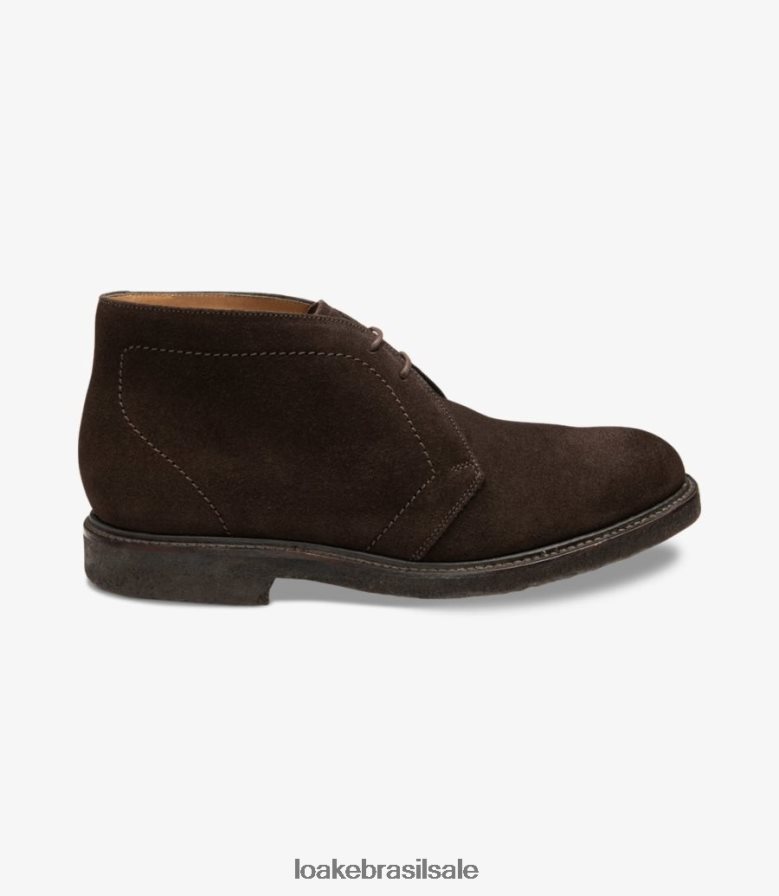 pedra vivacamurça marrom chocolate J8F66V114 Loake botas