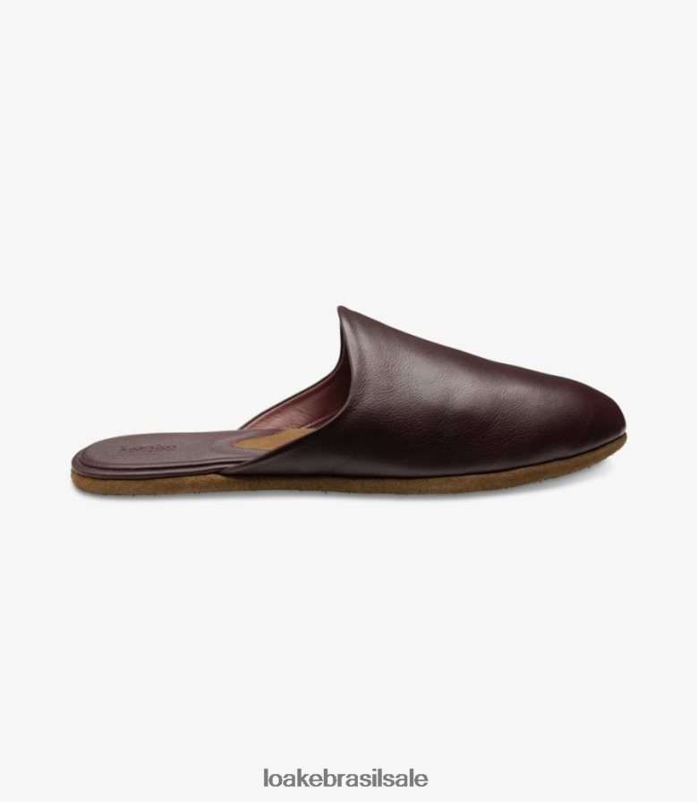 chinelos de garrickgrão bordô J8F66V205 Loake sapato
