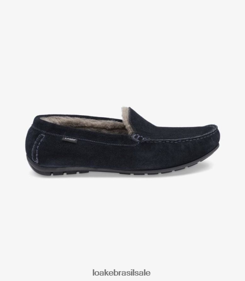 chinelos de guardacamurça azul marinho J8F66V201 Loake sapato