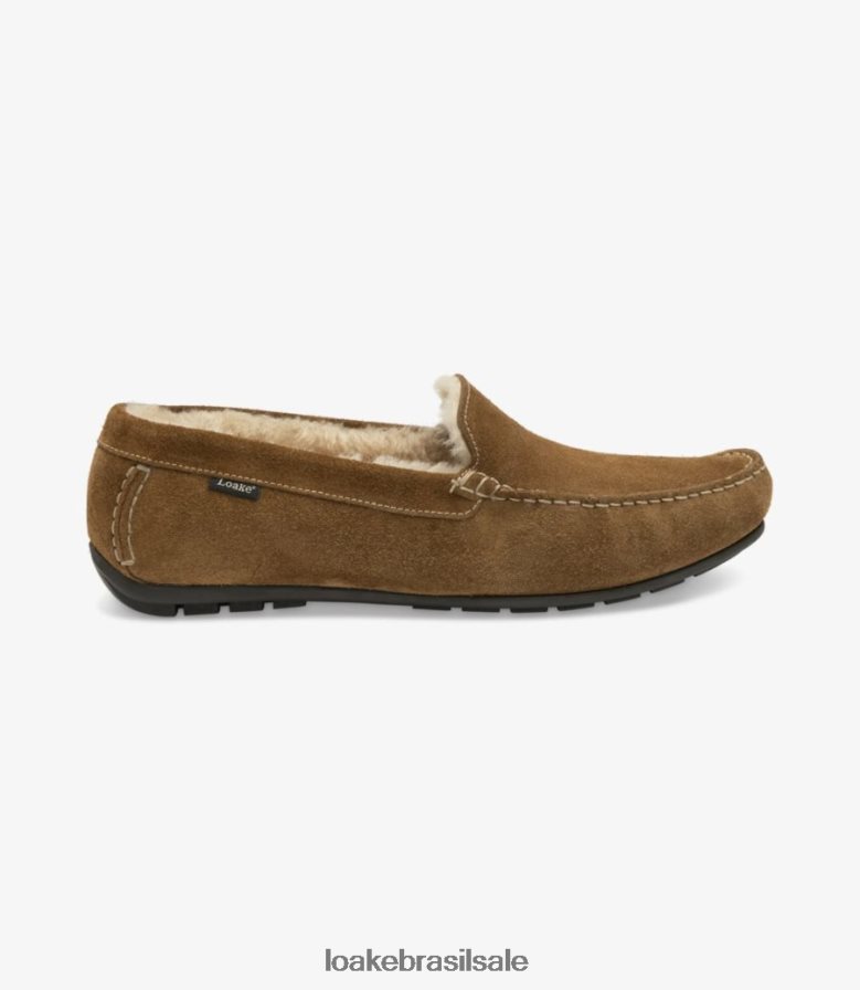 chinelos de guardacamurça bege J8F66V203 Loake sapato